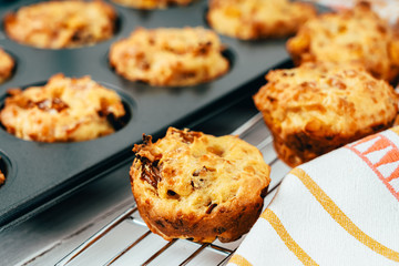 Ham, Sweetcorn and Tomato Muffins