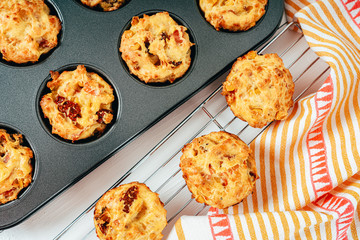 Ham, Sweetcorn and Tomato Muffins