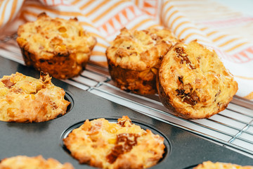 Ham, Sweetcorn and Tomato Muffins