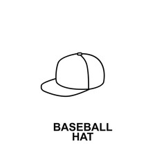 Baseball hat line logo icon design vector illustration