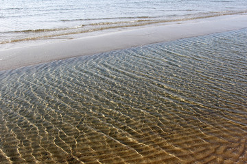 coastal waves and sand