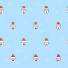 Wrapping paper - Christmas seamless pattern of santa claus for vector graphic design
