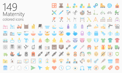 Maternity colored iconset