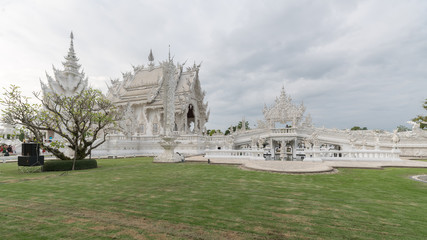 Wat Rong Khun, beautiful temple with amazing sculptures in Chiang Rai, Thailand