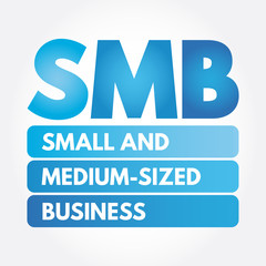 SMB - Small and Medium-Sized Business acronym, business concept background