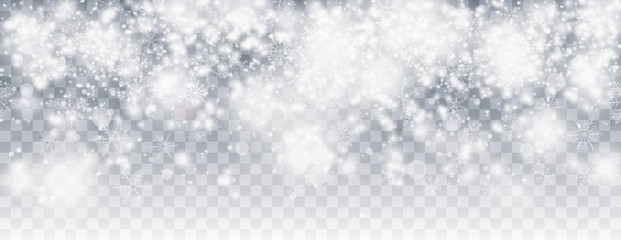 Snowfall Bokeh Transparent Christmas Header