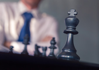 Challenge and Diversity with King  Chess Pieces.Leadership concept