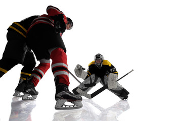 Ice hockey isolated on white