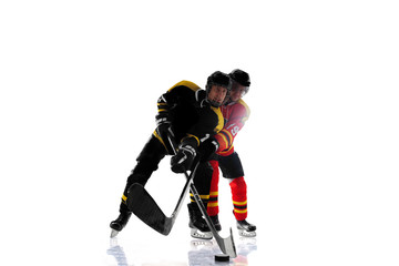 Obraz na płótnie Canvas Ice hockey isolated on white