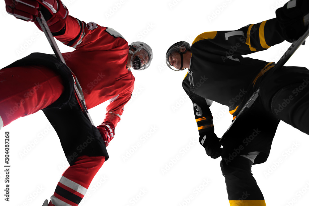 Wall mural ice hockey isolated on white