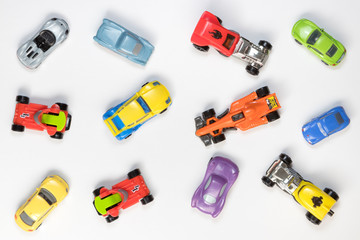 cars on white background