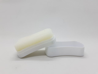 Clean Modern and Compact Shoe Polish Brush Design Packaging for Cleaning Stuff in White Isolated Background