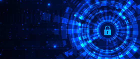 Cybersecurity and information or network protection. Future technology web services for business and internet project