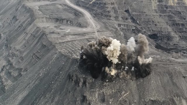 Explosion in a coal mine.