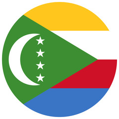 Comoros round flag vector illustration