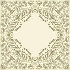 Ornate art deco vintage design card