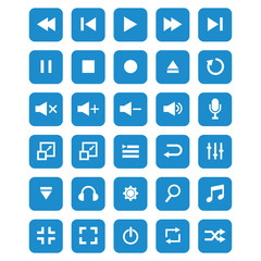 media player icon vector design symbol