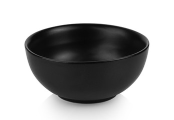 black bowl on white background