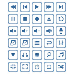 media player icon vector design symbol