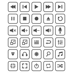 media player icon vector design symbol