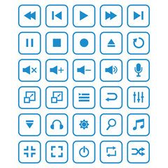 media player icon vector design symbol