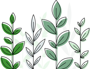 Botanical design element. Vector background.