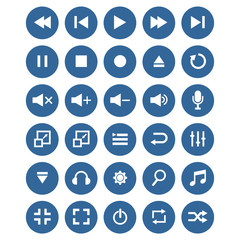 media player icon vector design symbol