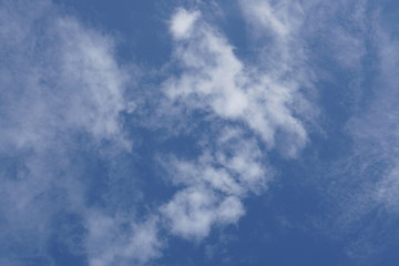 The blue sky has beautiful white clouds used as a background image.