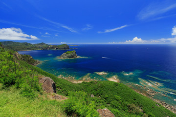 小笠原のウェザーステーション展望台からの眺望