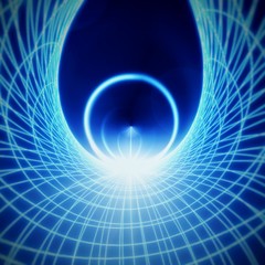 幾何学的な青い網目の背景