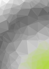 Fototapeta premium Green Color Abstract trianglify Generative Art background illustration