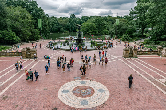 Bethesda Terrace and Fountain Stock Image - Image of view, bethesda:  91208491