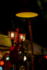 Fototapeta na wymiar The lamp at the night market