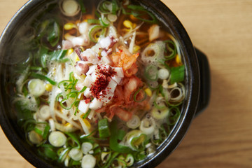 Korean bean sprout and octopus soup 