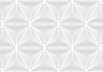Fototapeta premium Light grey 3d polygonal abstract hi-tech background. Vector design