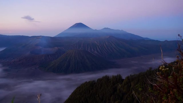 Mount Bromo Indonesia Time Lapse footage beautiful view sunrise