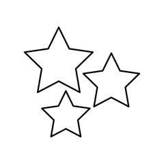 Obraz premium set of stars decoration christmas line style icon vector illustration design