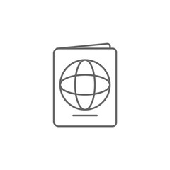 Passport, travel. Icon illustration isolated sign symbol - icon