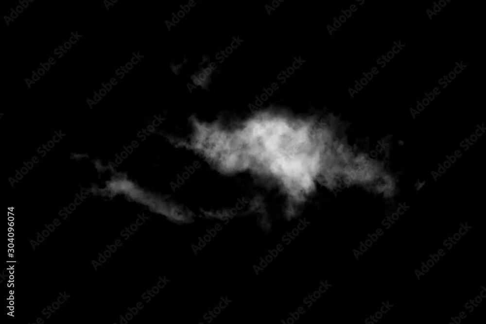 Wall mural white cloud with black background