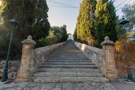 Calvary in the town of Pollenca