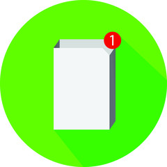 green screen and box with message