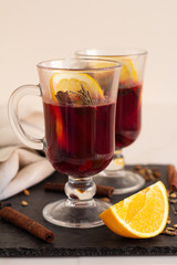 red wine and spice mulled wine