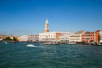 Fototapeta premium Venice / Italy 09.09.2019: Cityscape of Venice Italy View from Water