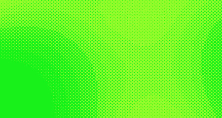 Obraz premium Bright green and yellow pop art retro background with halftone in comic style for sale, vector illustration eps10