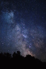 Milky Way Galaxy, Hautes-Gorges-de-la-Riviere-Malbaie National Park, Quebec, Canada