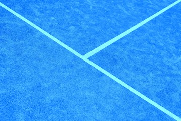 Photo of blue tennis court
