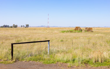 Ruins of a farm building in Rural Grassland Farming Area of the Karoo