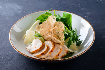 fresh salad with chicken fillet