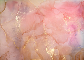  Abstract colorful background, wallpaper. Mixing acrylic paints. Modern art. Paint marble texture. Alcohol ink colors  translucent