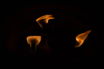 Three sources of fire in the wind